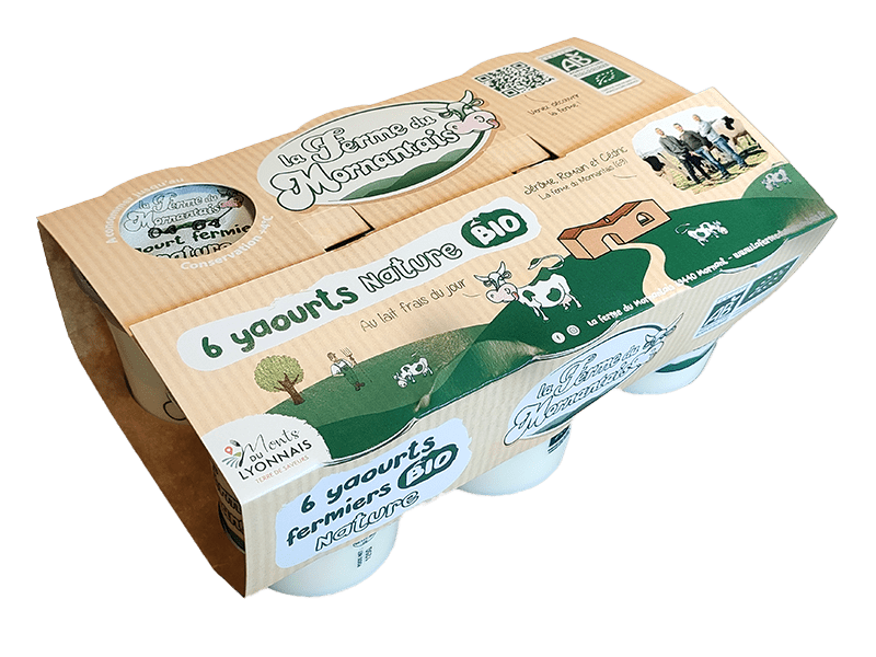 La Ferme du Mornantais, produits fermiers en agriculture biologique à Mornant, près de Lyon | Yaourt nature x6