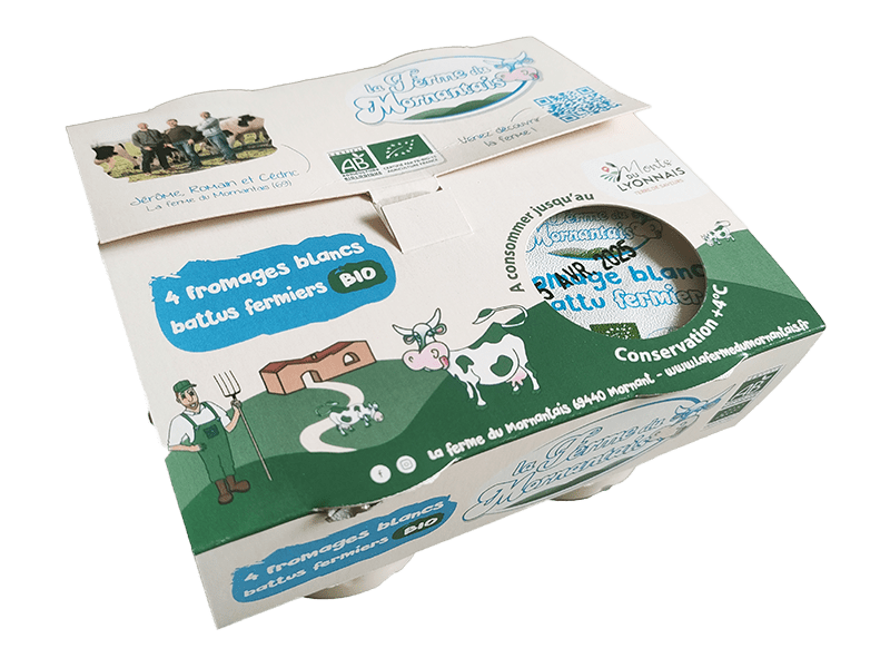La Ferme du Mornantais, produits fermiers en agriculture biologique à Mornant, près de Lyon | Fromages blancs battus x4